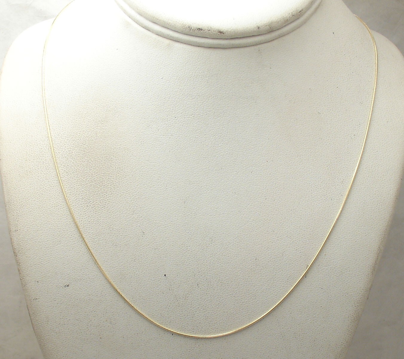 Round Snake Chain Necklace Real Solid 14K Yellow Gold Adjustable 18″ 19″ 21″