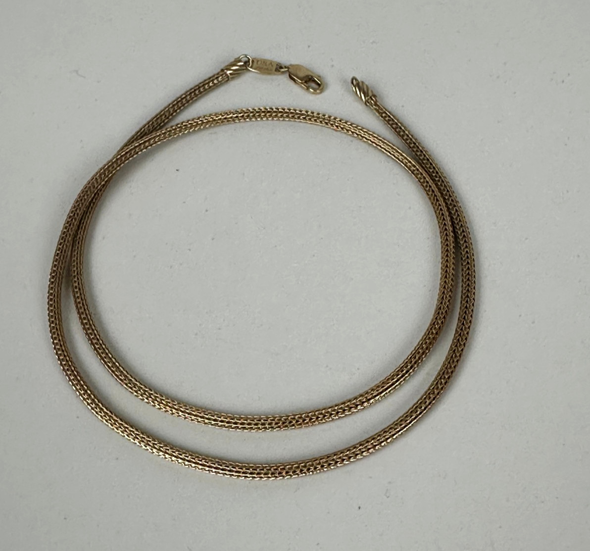 Vintage Michael Anthony 14K Yellow Gold Foxtail Necklace 16.75″ 5.7g