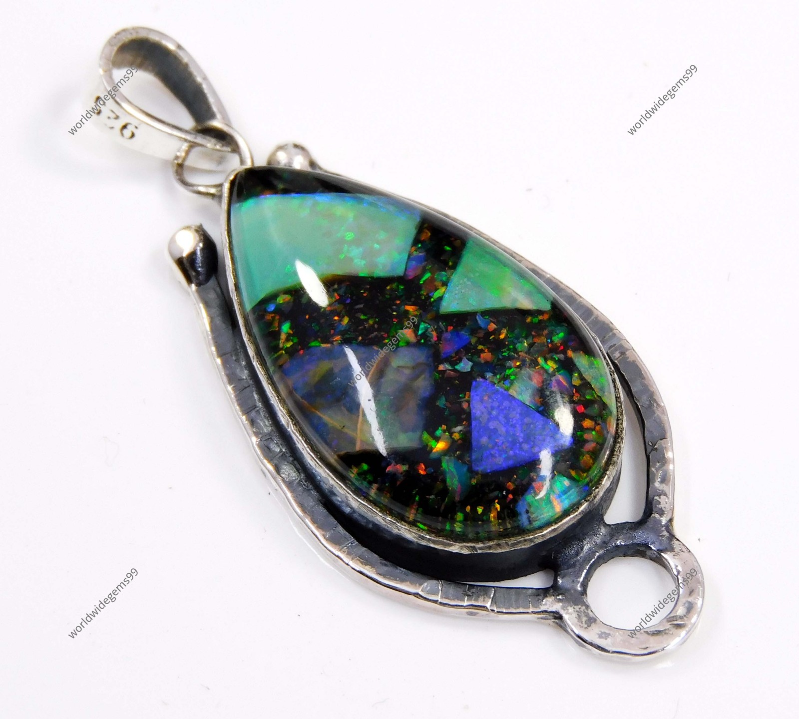 925 Sterling Silver Pendant 35 Ct Monarch Fire Opal Pendant Certified Gemstone