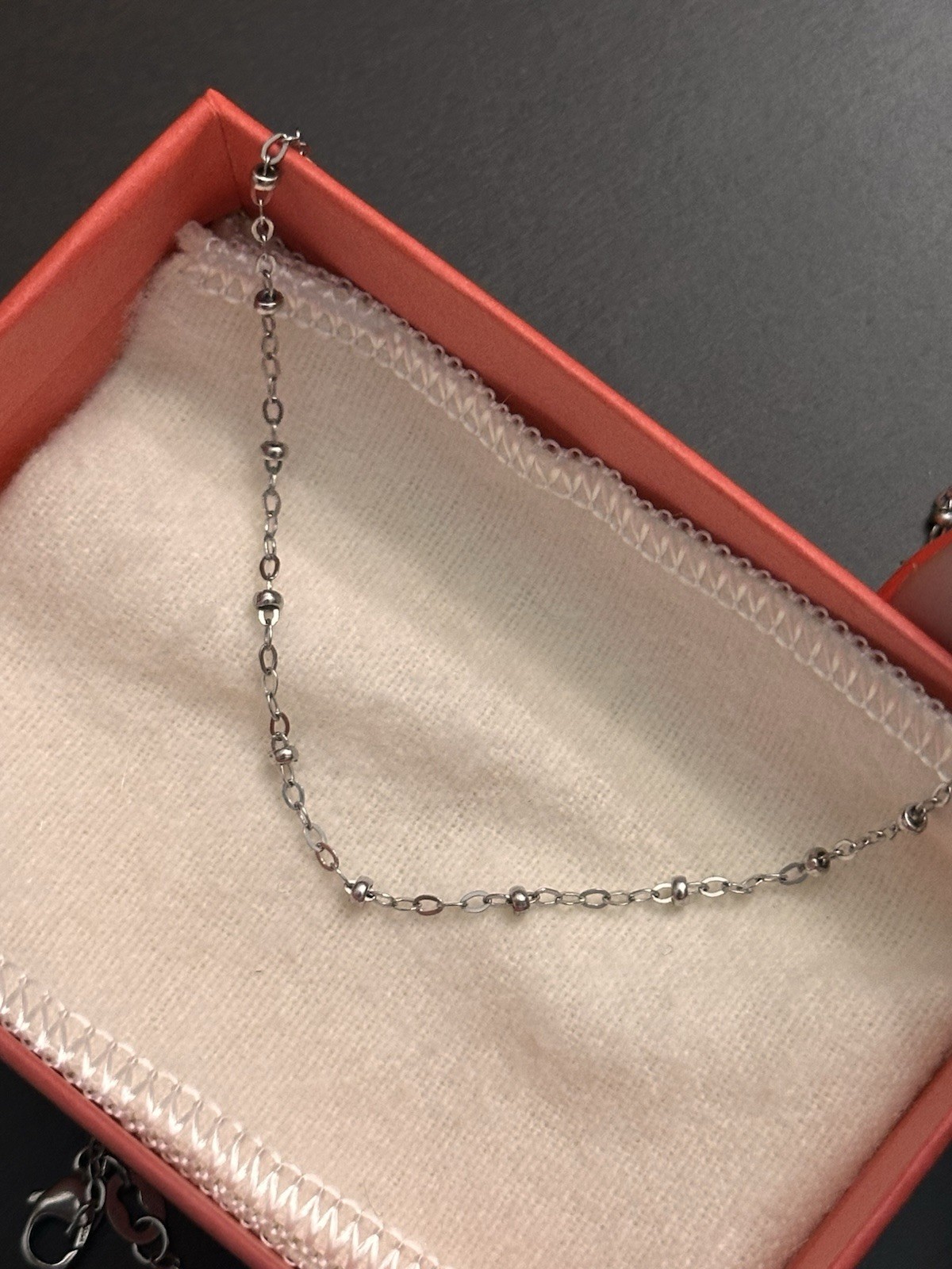 James Avery Forged Sterling Silver Beaded Chain Necklace 16″