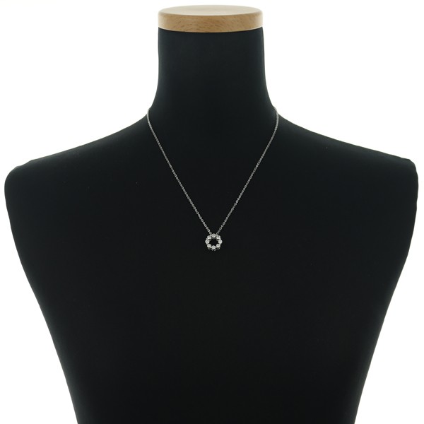 Auth GSTV Pendant Clear&Yellow Diamond 0.80ct Circle 950 Platinum