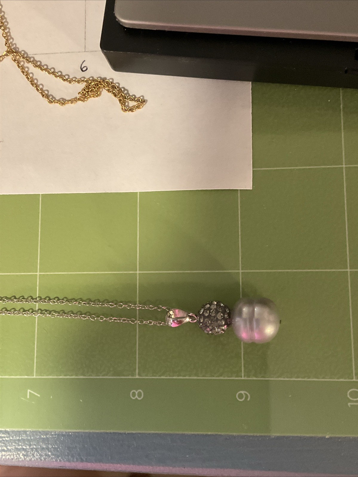 Marked 925 Silver Chain And Freshwater Pearl Necklace
