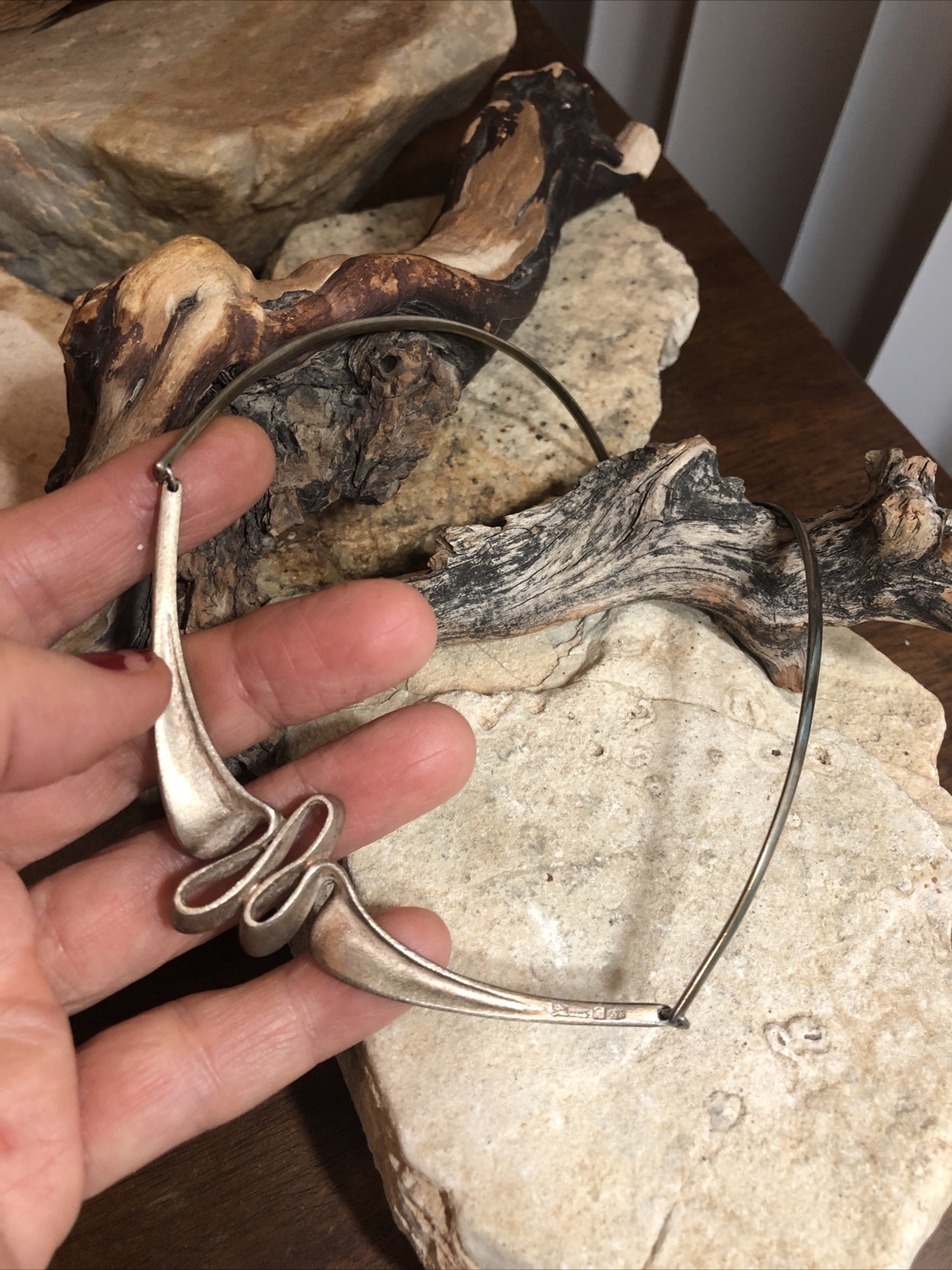 BIJOU JEUNESSE GUNTHER 925 Sterling Silver Collar Necklace 15 1/2″, 25g Germany