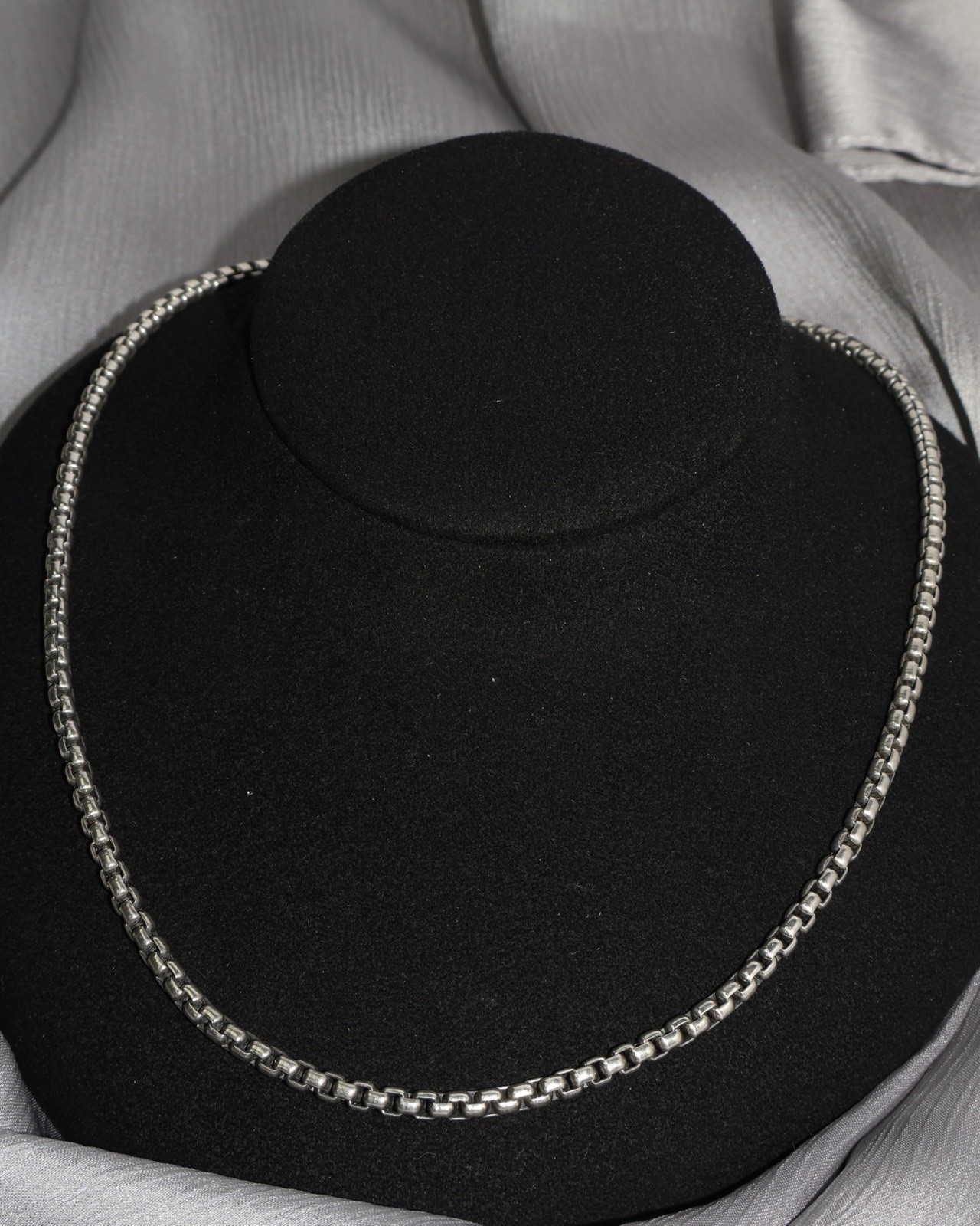 David Yurman 14k & 925 Unisex Box Chain Necklace 27G / 18in / 3.5mm