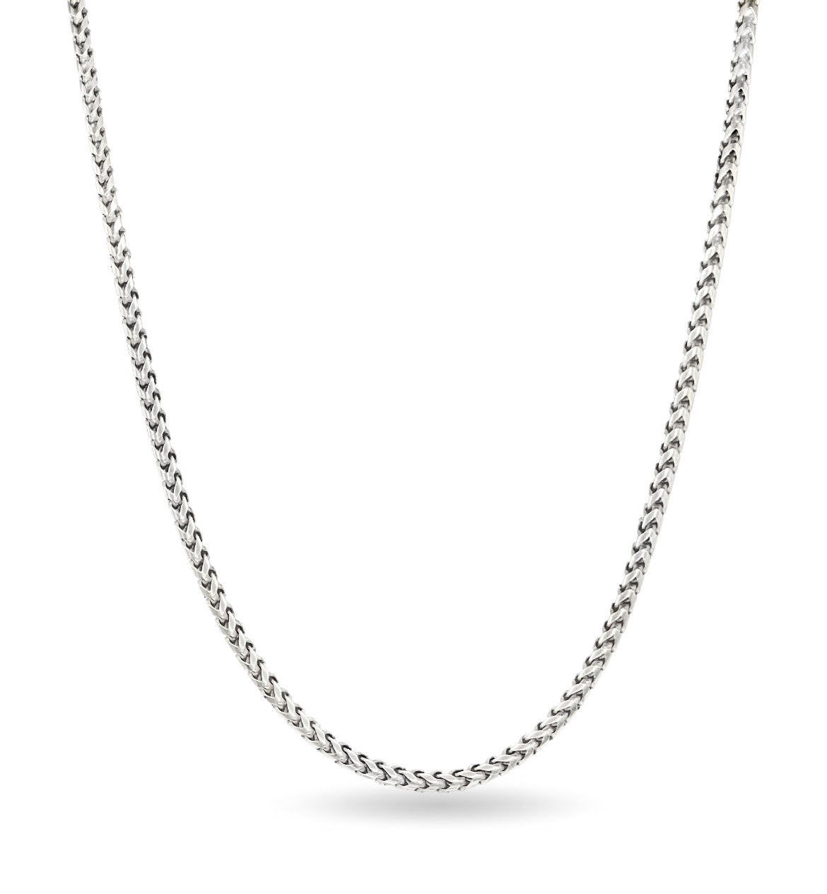 Italian Solid Sterling Silver Franco Link Chain Necklace 925 Silver Chain 1.8MM