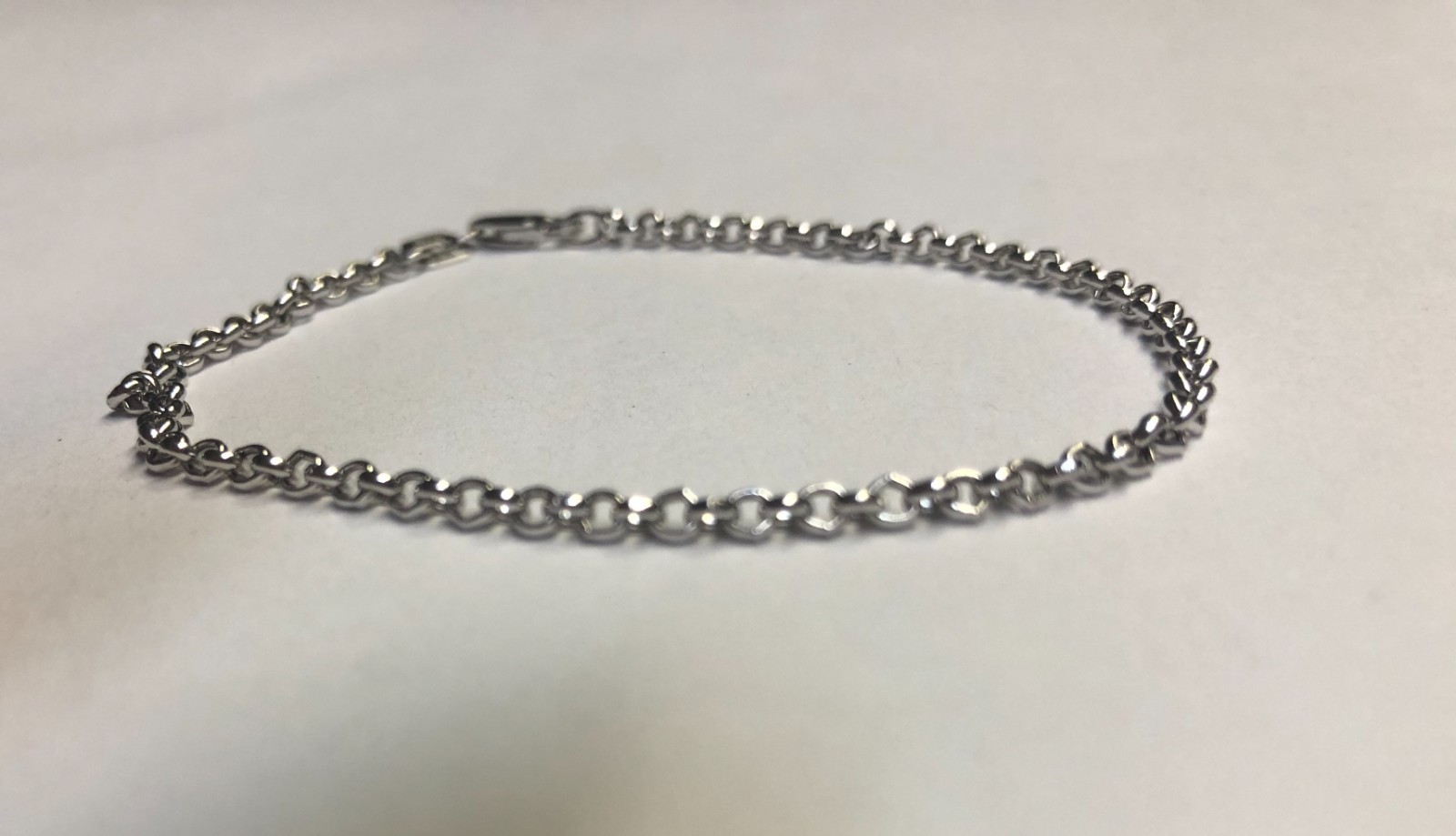 14k White Gold 22″ Round Cable ROLO Link Pendant Chain/Necklace 2.5mm 3.4 Grams