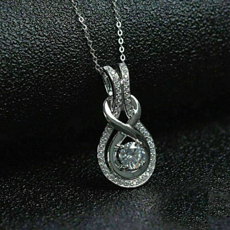 1.00 Ct Round Cut Diamond Pendant Necklace Without Chain 14k White Gold Finish