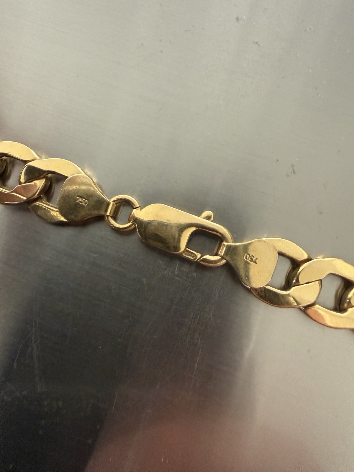 18k Cuban Link Solid Gold Chain 23 1/2” Dubai Souk 38 Grams