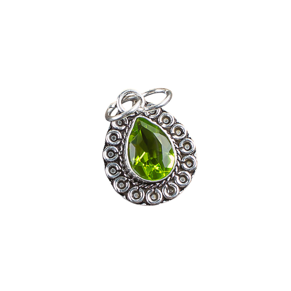 Peridot Gemstone 925 Sterling Silver Pear Cut Pendent 1.02″ Gift For Wedding