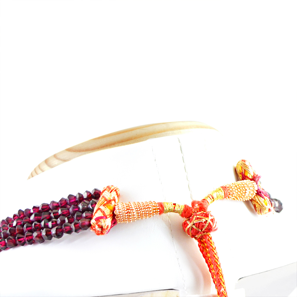341.00 CTS NATURAL 4 STRAND UNTREATED RICH RED GARNET FACETED BEADS NECKLACE