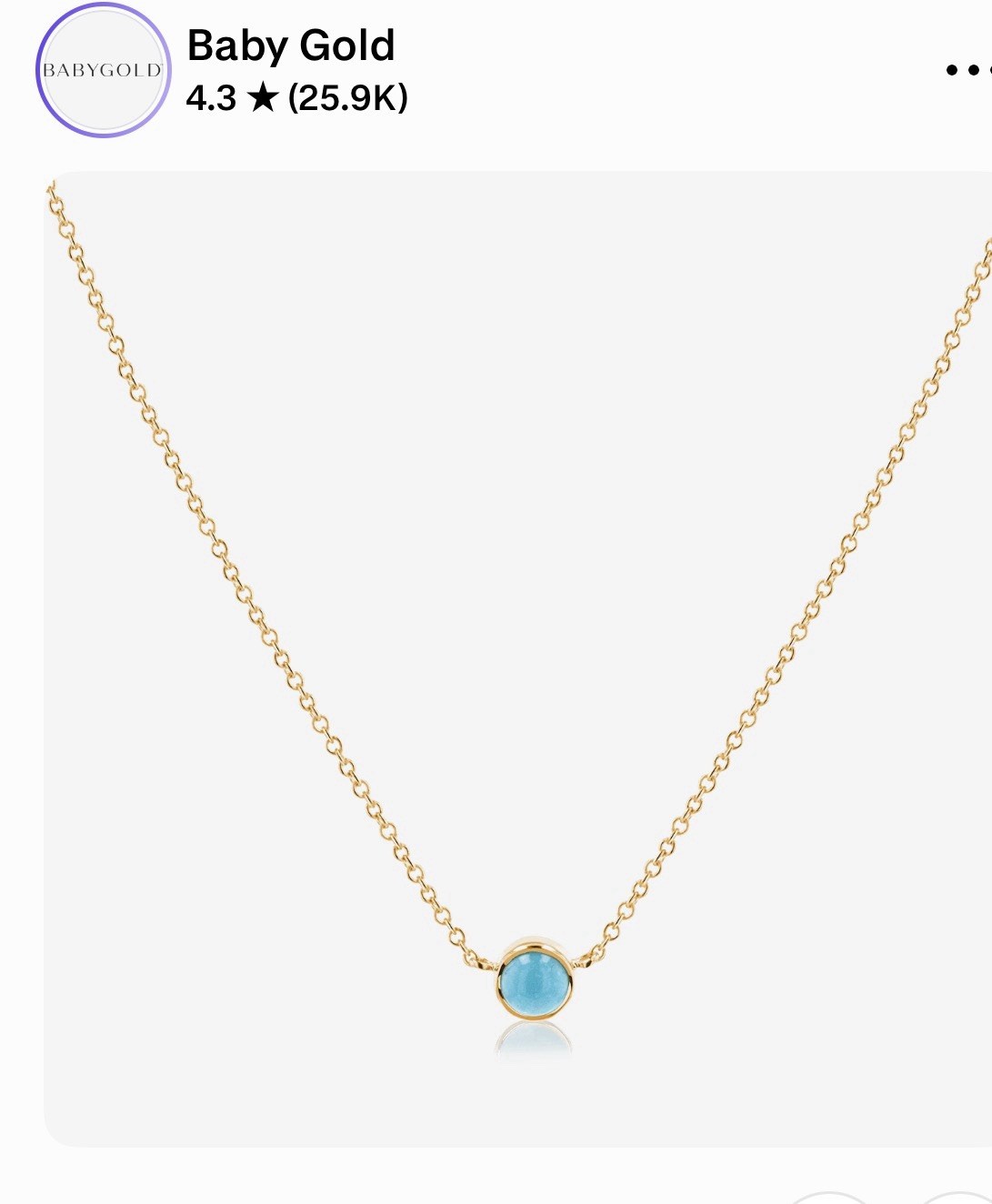 Baby Gold Turquoise Gold Necklace 18 Inch Long New In Box Great Gift