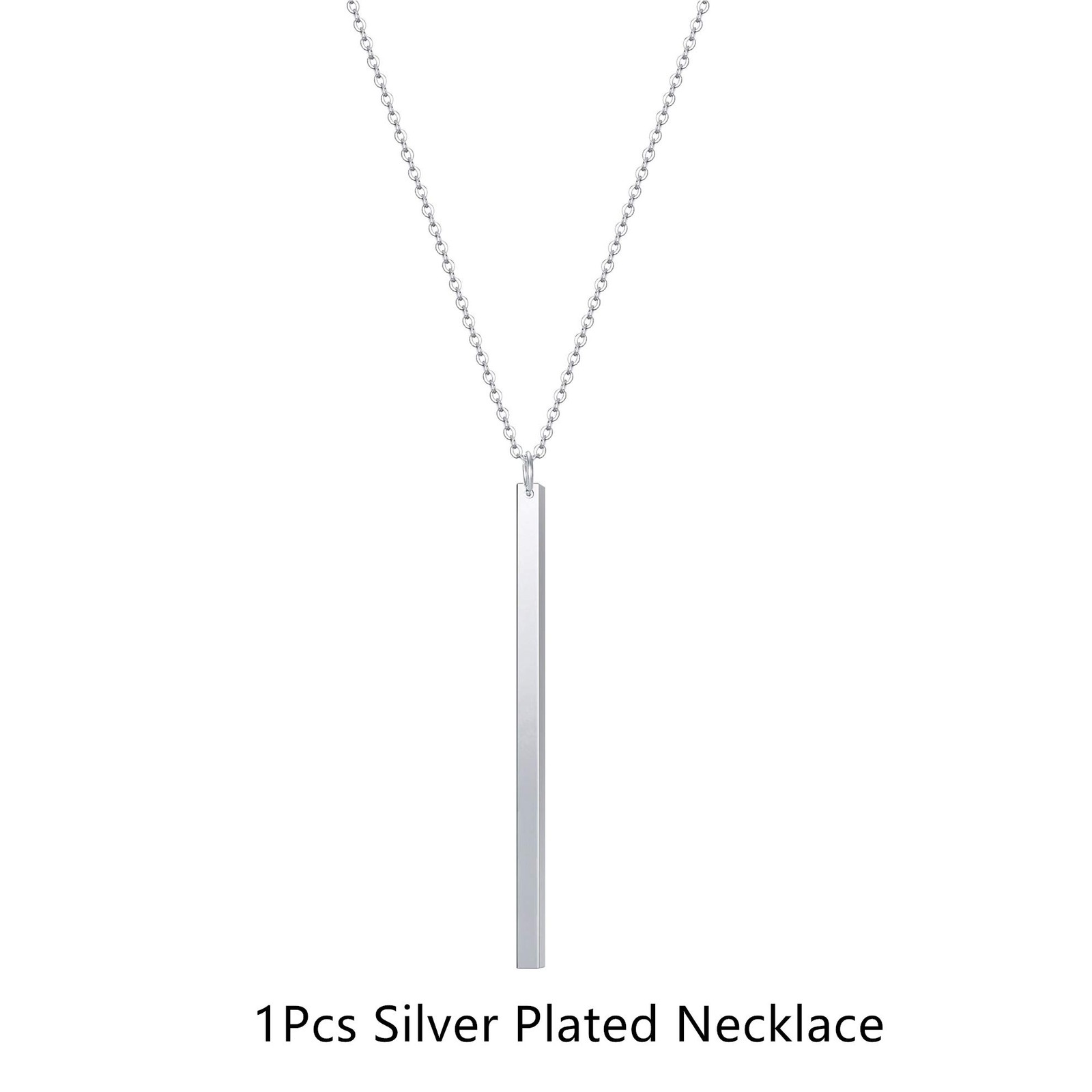 Simple Long Necklace Y Layer Vertical Bar Pendant Necklaces Lariat Chain for Wom