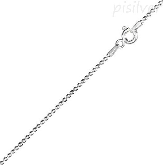 Genuine 925 Sterling Silver 1.2-1.5mm Round Ball Bead Chain Necklace 16 18 20 24