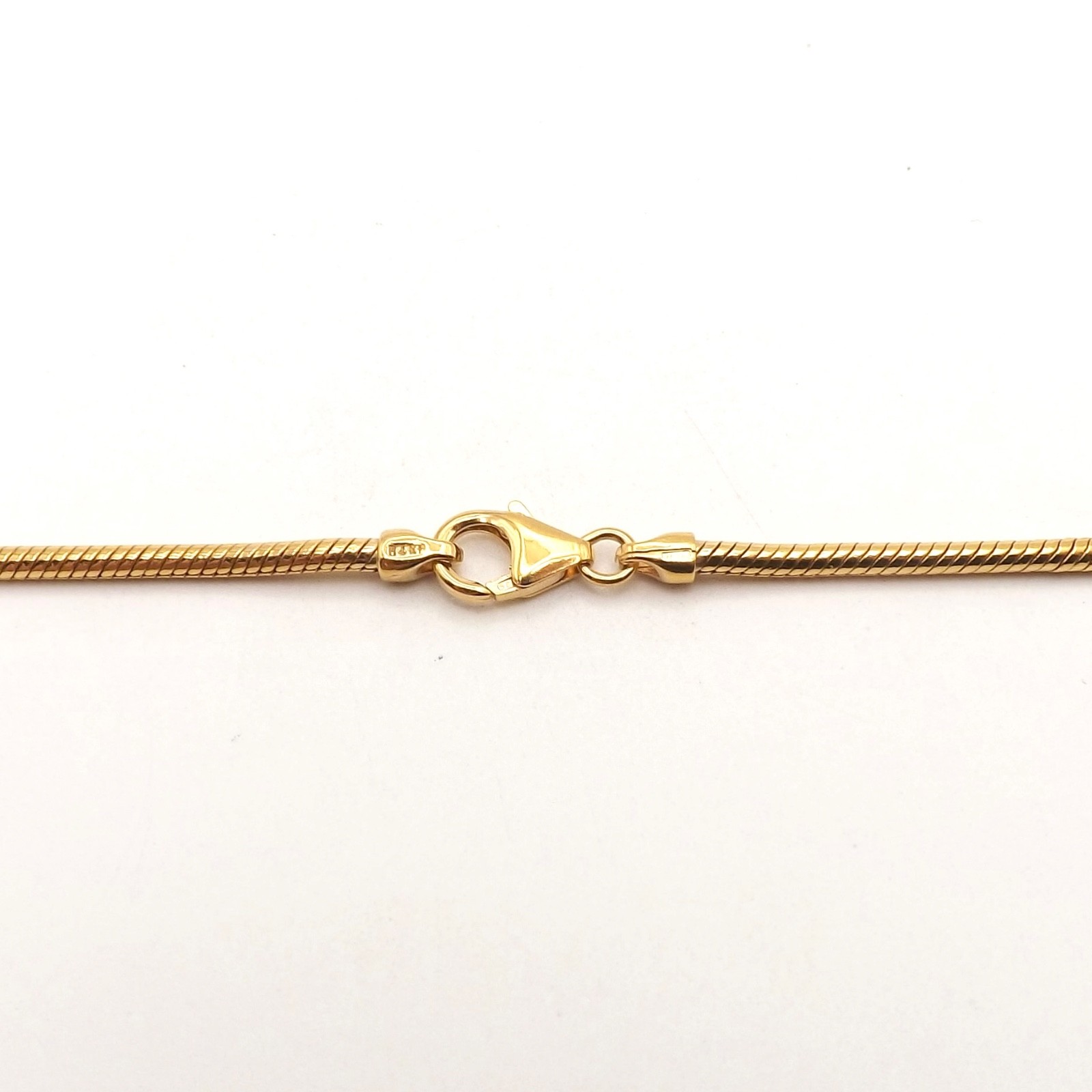 Solid 14k Gold Round Snake Link Pendant Chain Necklace 18in Italy 2mm 9gr