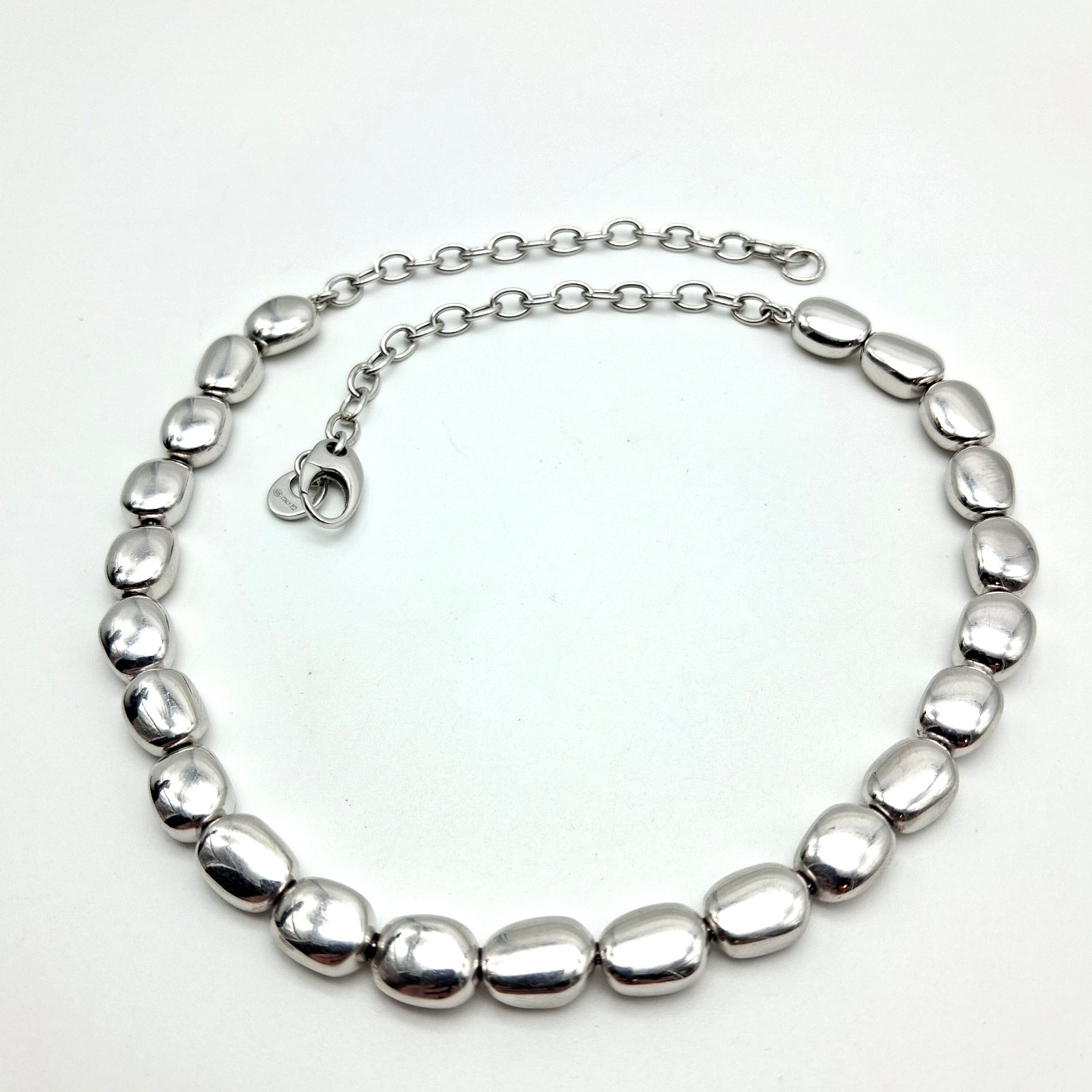 Unoaerre Sterling Silver 925 Beaded Boule Necklace 17″