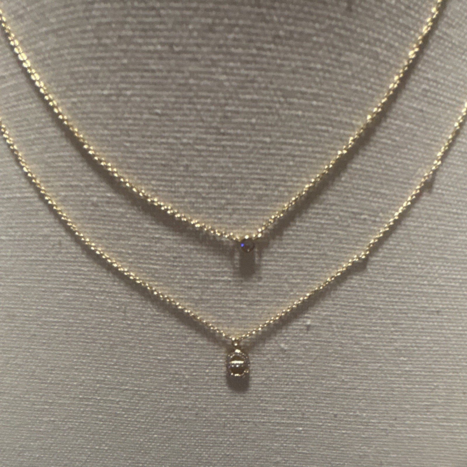 Gold Cable Chain Layered Necklace Adjustable Spring Ring No Stone Metal Jewelry