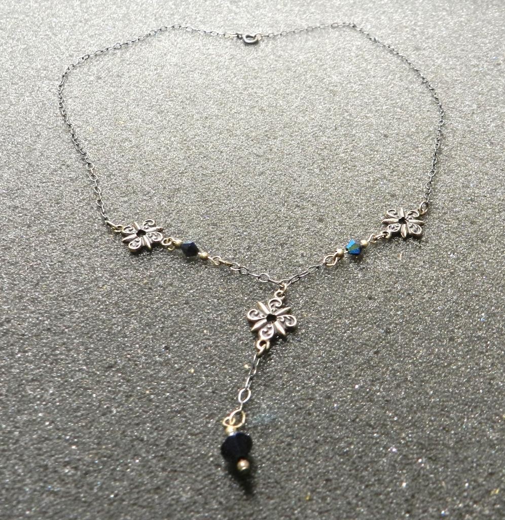 Marked 925 Designer Elegant Sterling Silver NECKLACE sz-16″ +1,5″ Pendant