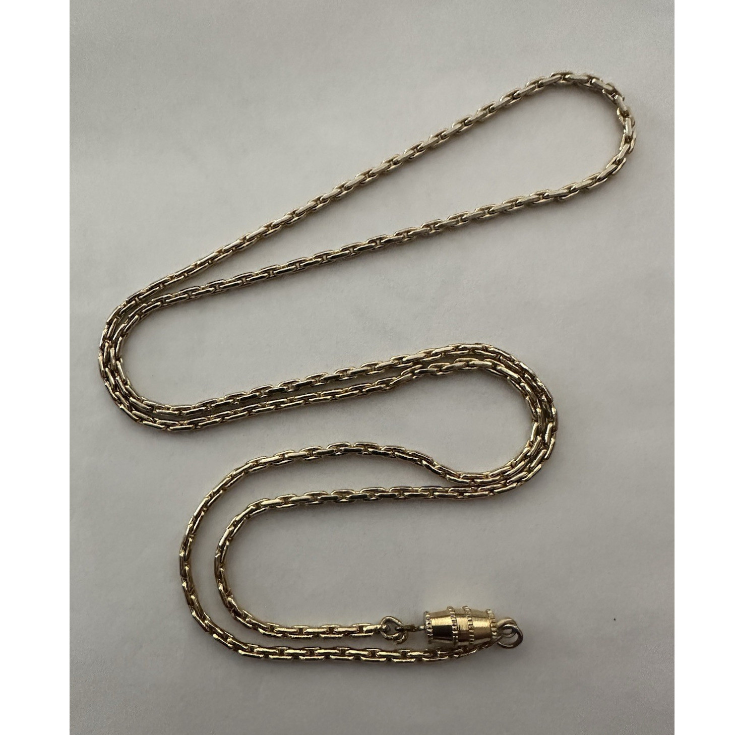 Gold plated Chain Necklace Lobster Clasp, No Stone, Metal