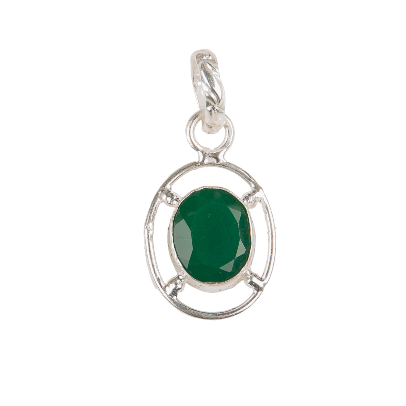 Green Onyx Gemstone 925 Solid Silver Designer Pendent 1.30″ Gift For Birthday