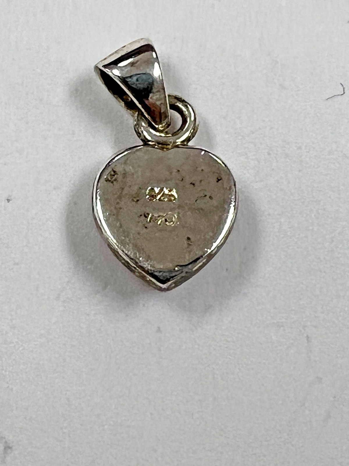 Unknown Designer Sterling Silver Drop Pendant with Pink Stone [085DuW]