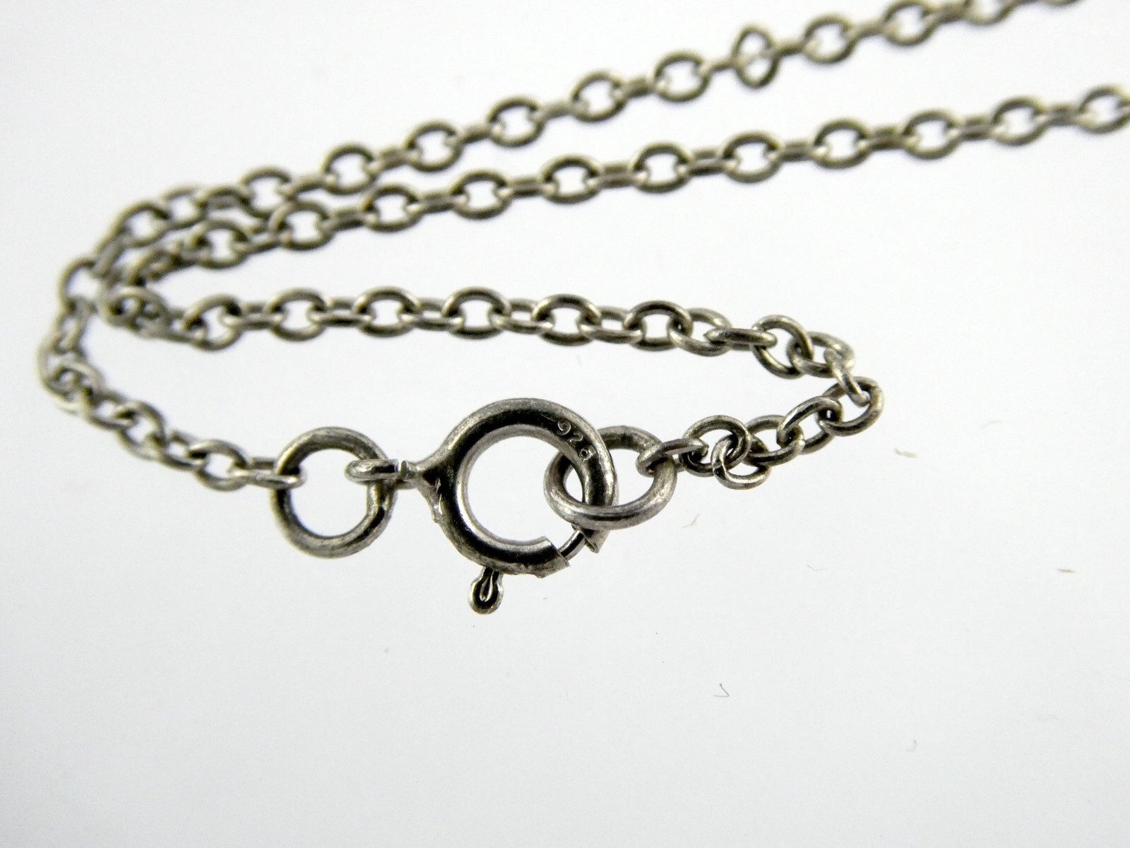 Sterling Silver Cable Chain Necklace 925 17 Inch Length 2g .78mm Thickness