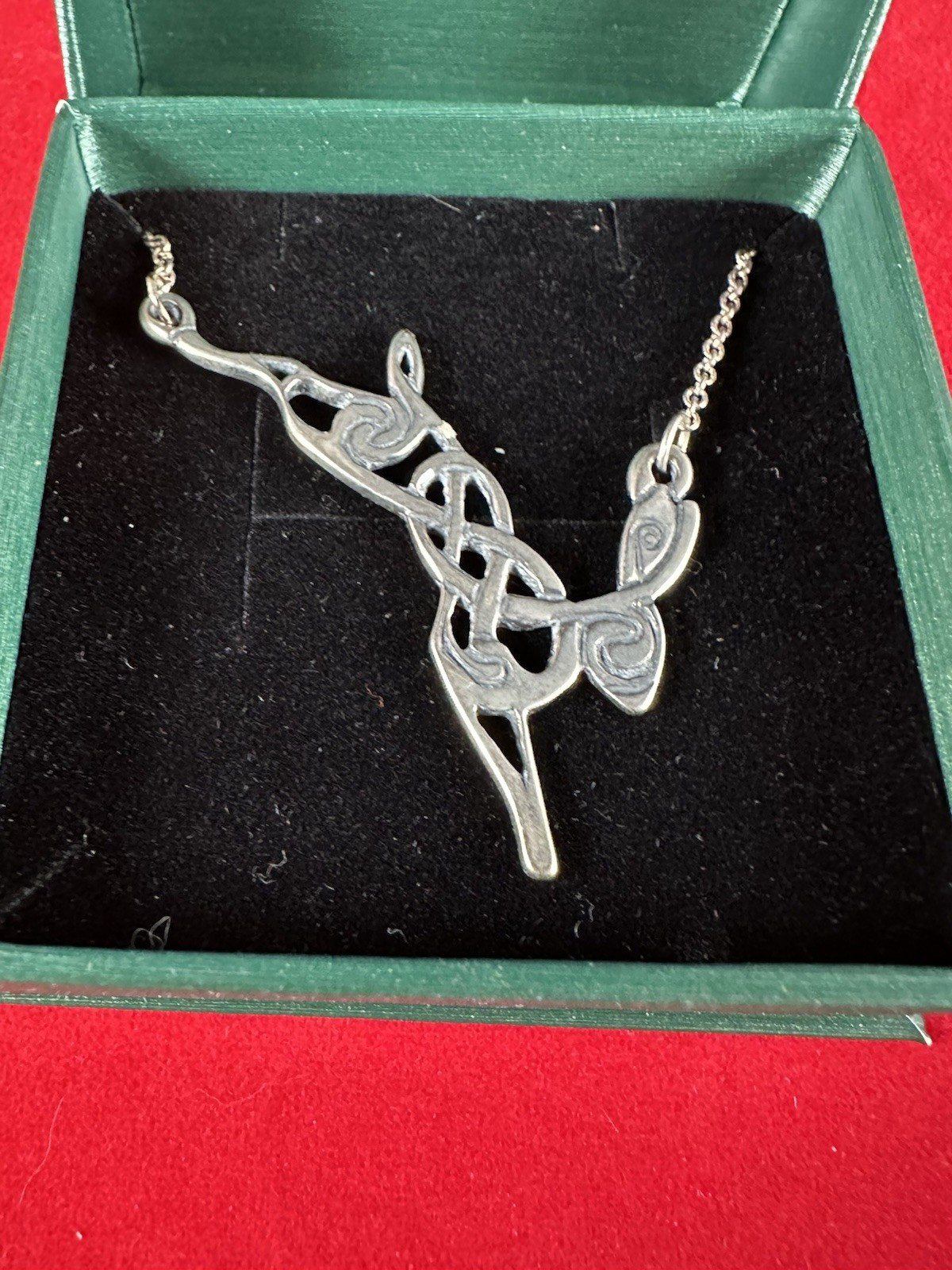 925 Sterling Silver Celtic Rabbit Hare Pendant Necklace – 16″ Chain Walker Metal