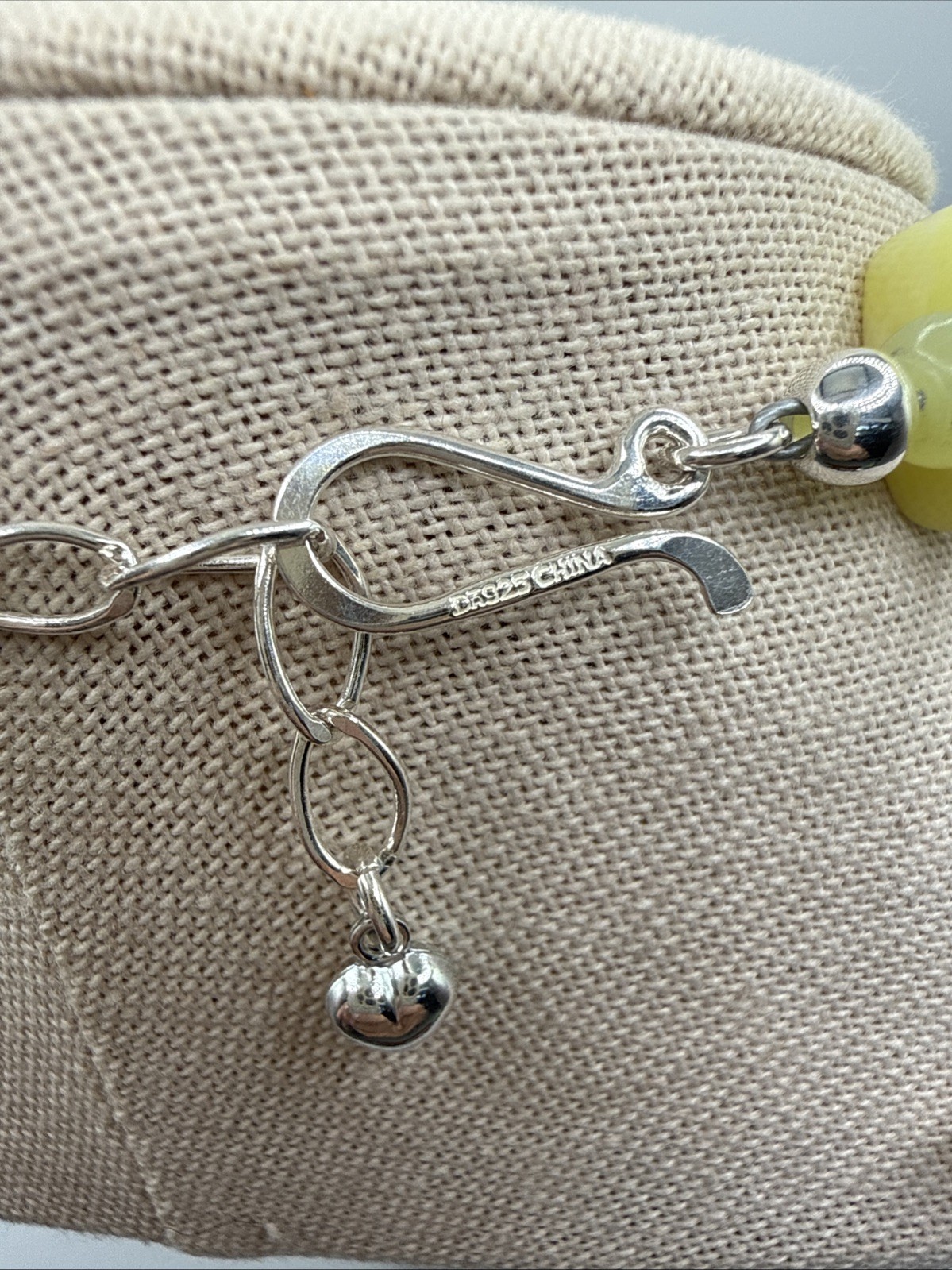Jay King Natural Korean Serpentine Freeform Sterling Silver Necklace