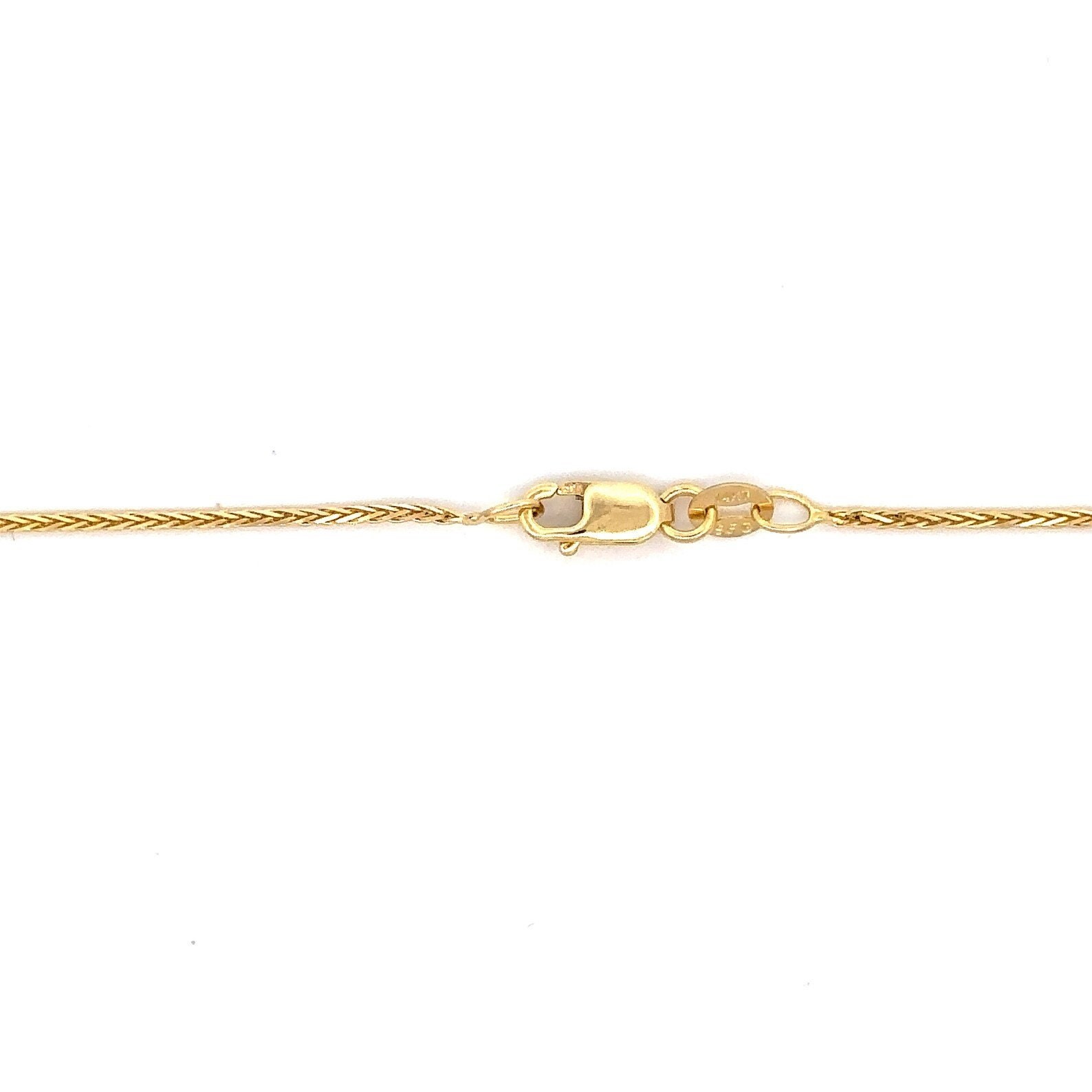 Franco Chain Necklace 14k Solid Gold 1mm 1.2mm Women 16in