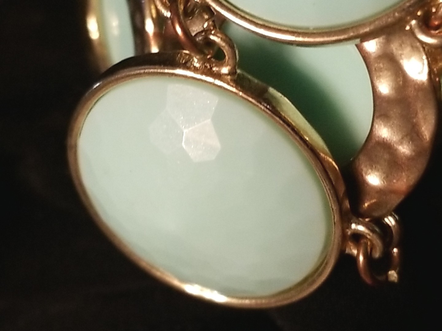 Amazonite Colored, Reverable, 21″ Adjustable Statement Station Necklace Unsigned
