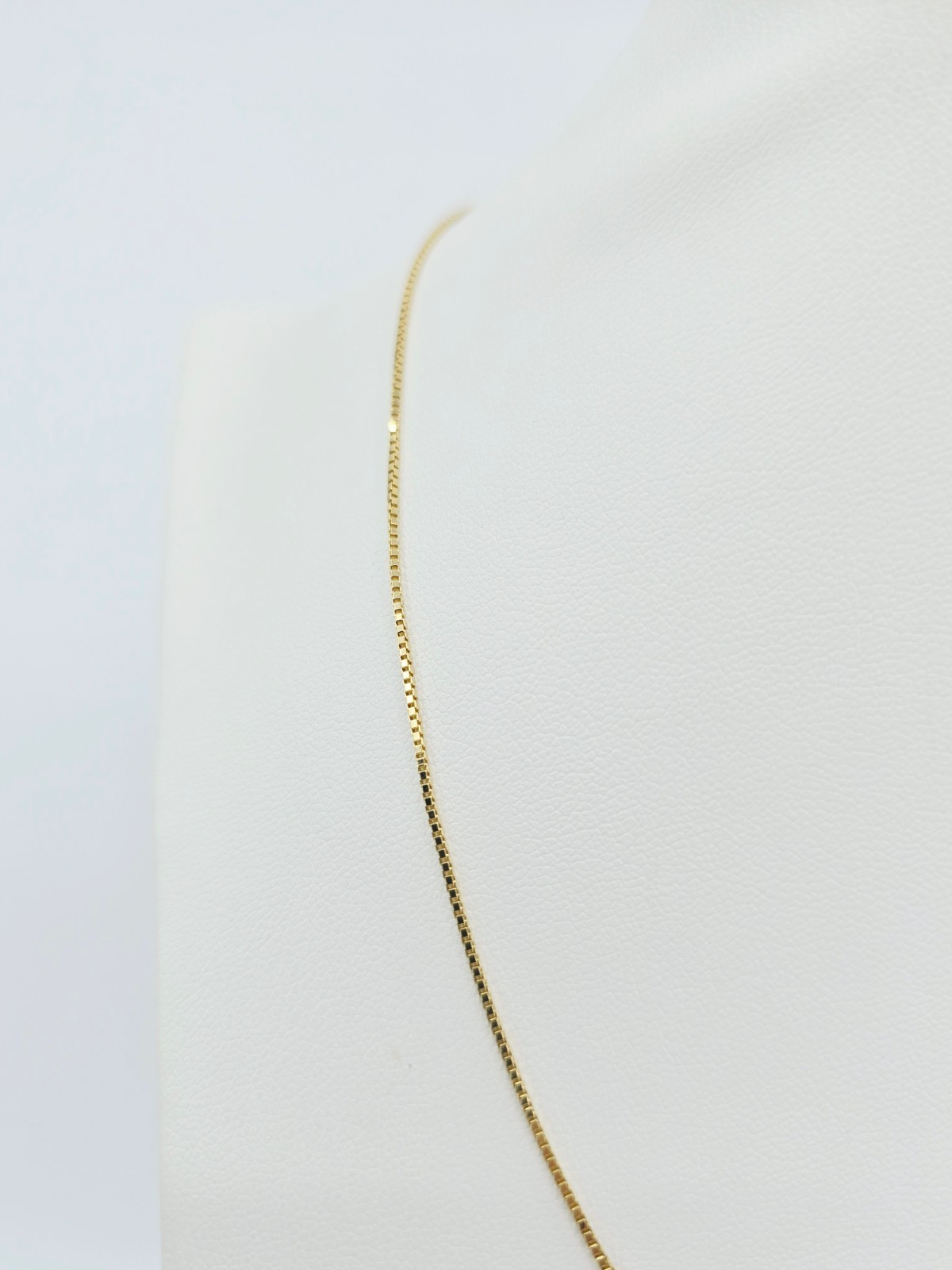 Unique 14K Karat Solid Yellow Gold Designer Box Link Chain Necklace – 17.50″ L