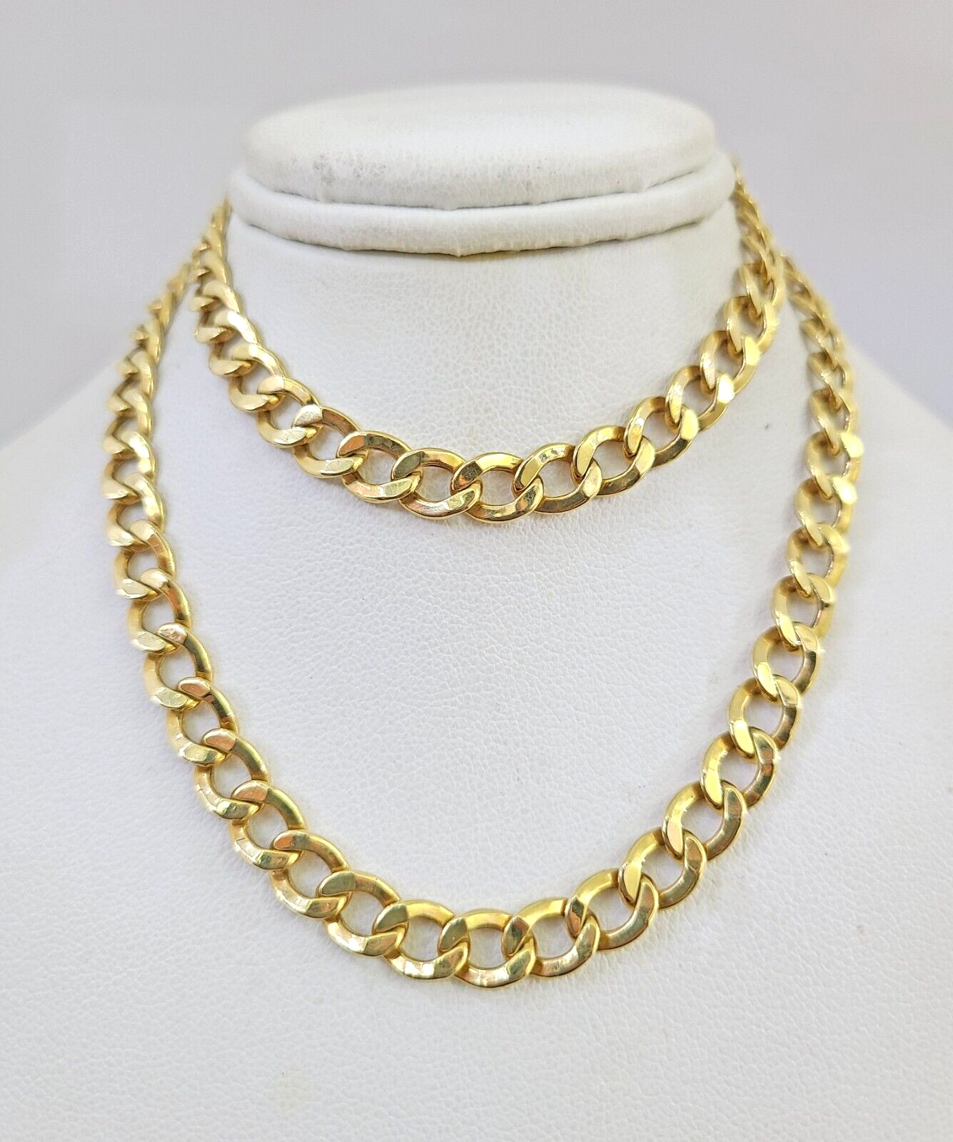 Real 14k Cuban Curb Link Chain 6mm Necklace 20″ Real Yellow Gold