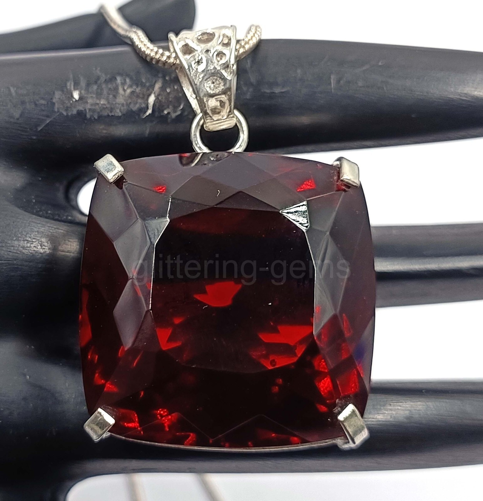 120.00 Ct Natural Red Ruby Pendant Cushion Cut IGL Certified Loose Gemstone 5DDM