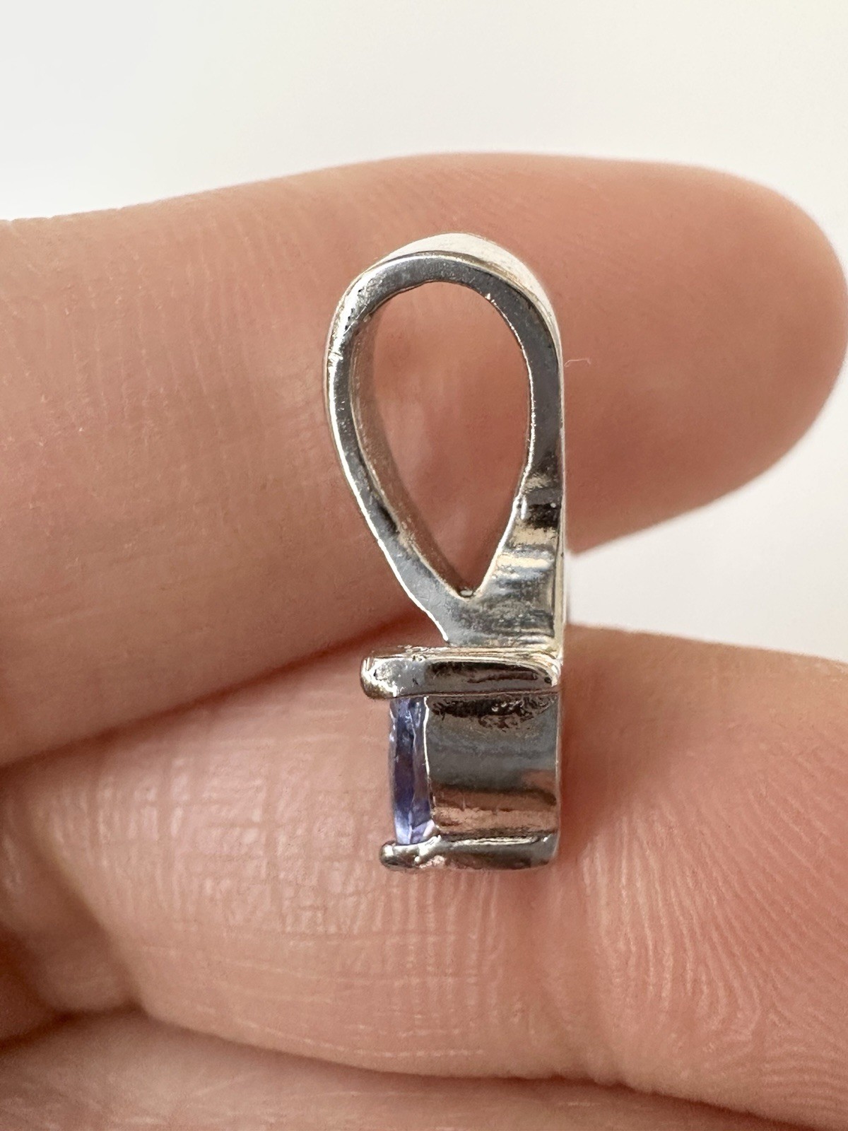 Genuine Tanzanite Trillion Solitaire Pendant