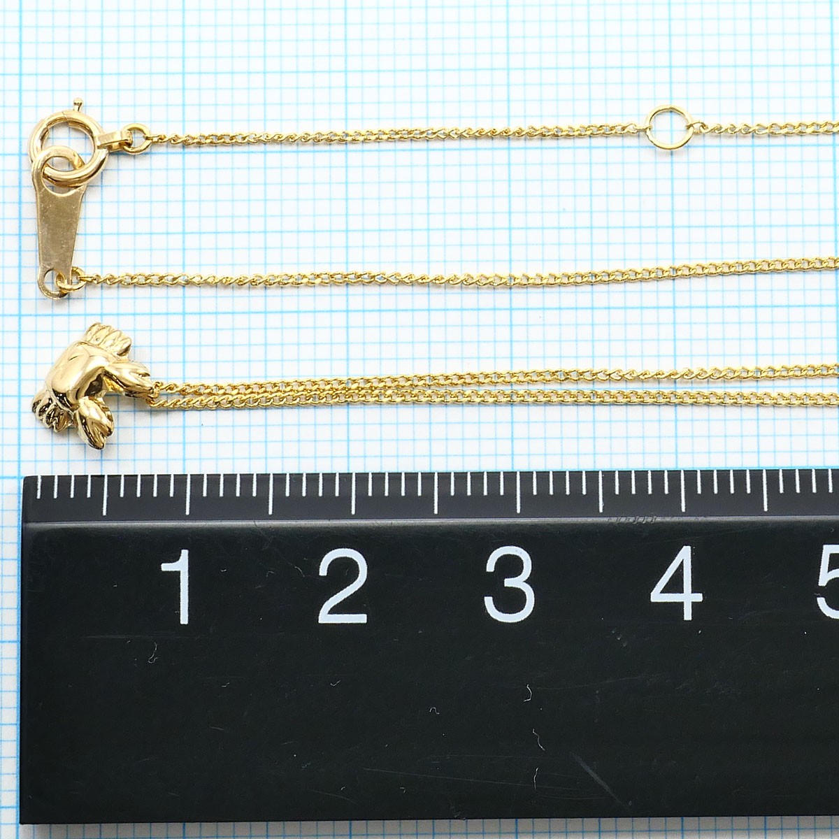 K18 18k gold Necklace 1.3g 40cm Free shipping Used