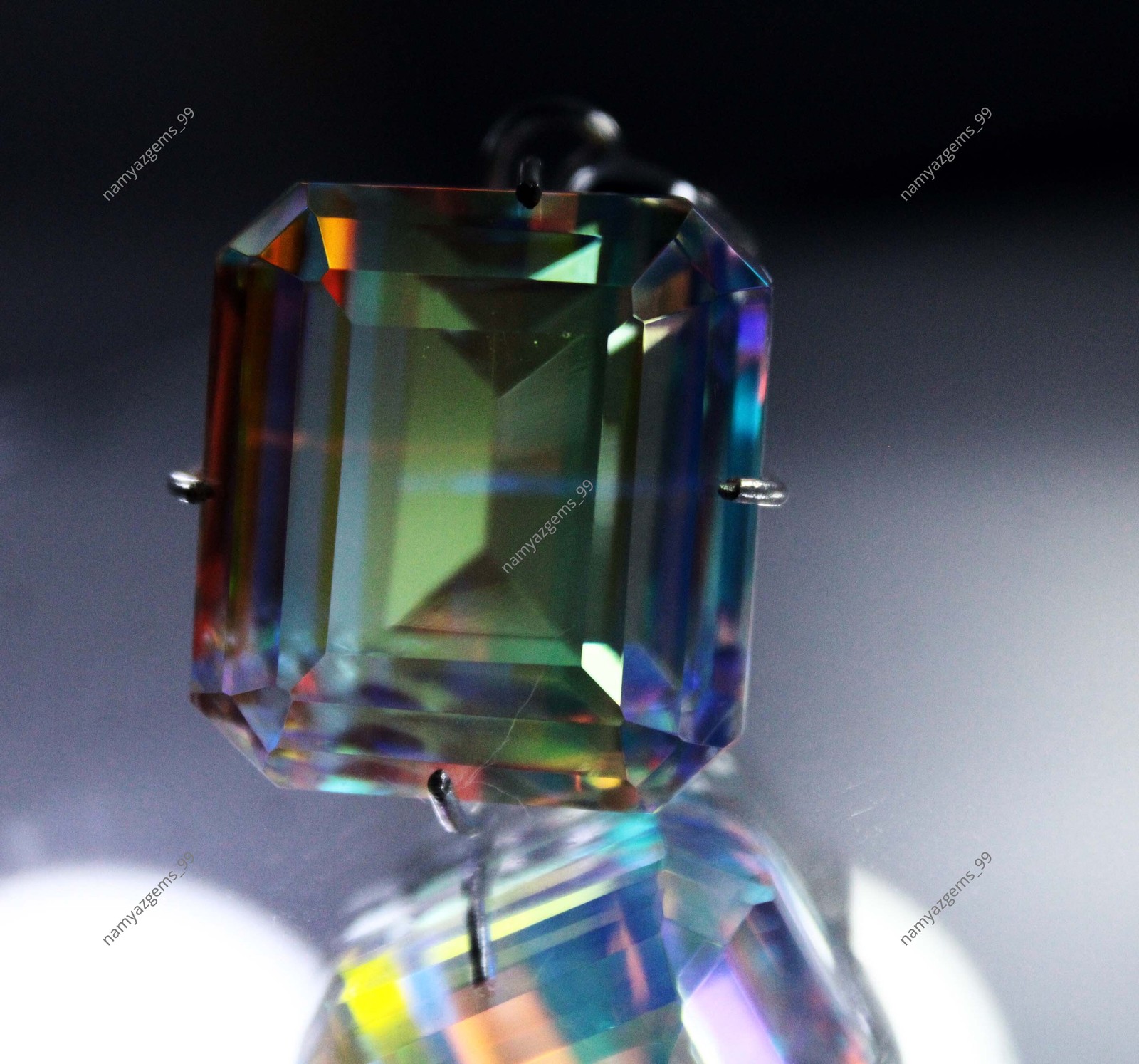 72.70 Ct+ Natural Rare Mystic Multi Color 925 Solid Silver Pendant Gemstone