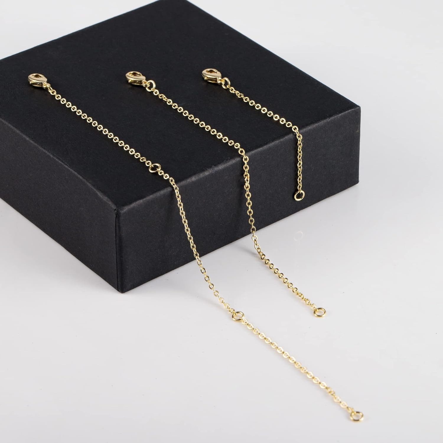 Gold Necklace Extenders,14K Gold Chain Extenders with Lobster Clasp, Durable Pla