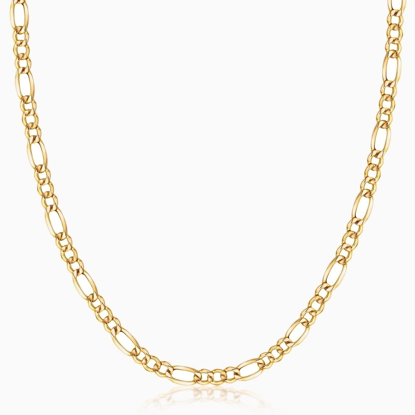 10k Yellow Gold 2mm Italy Figaro Link Chain Necklace Men REAL GOLD
