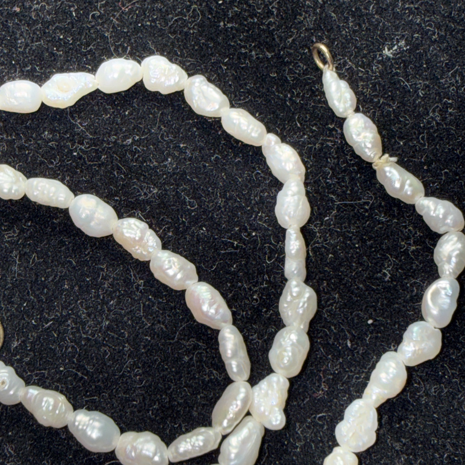 Necklace 14k Gold Cultured Rice Pearl 17” Unused Old Stock Vintage