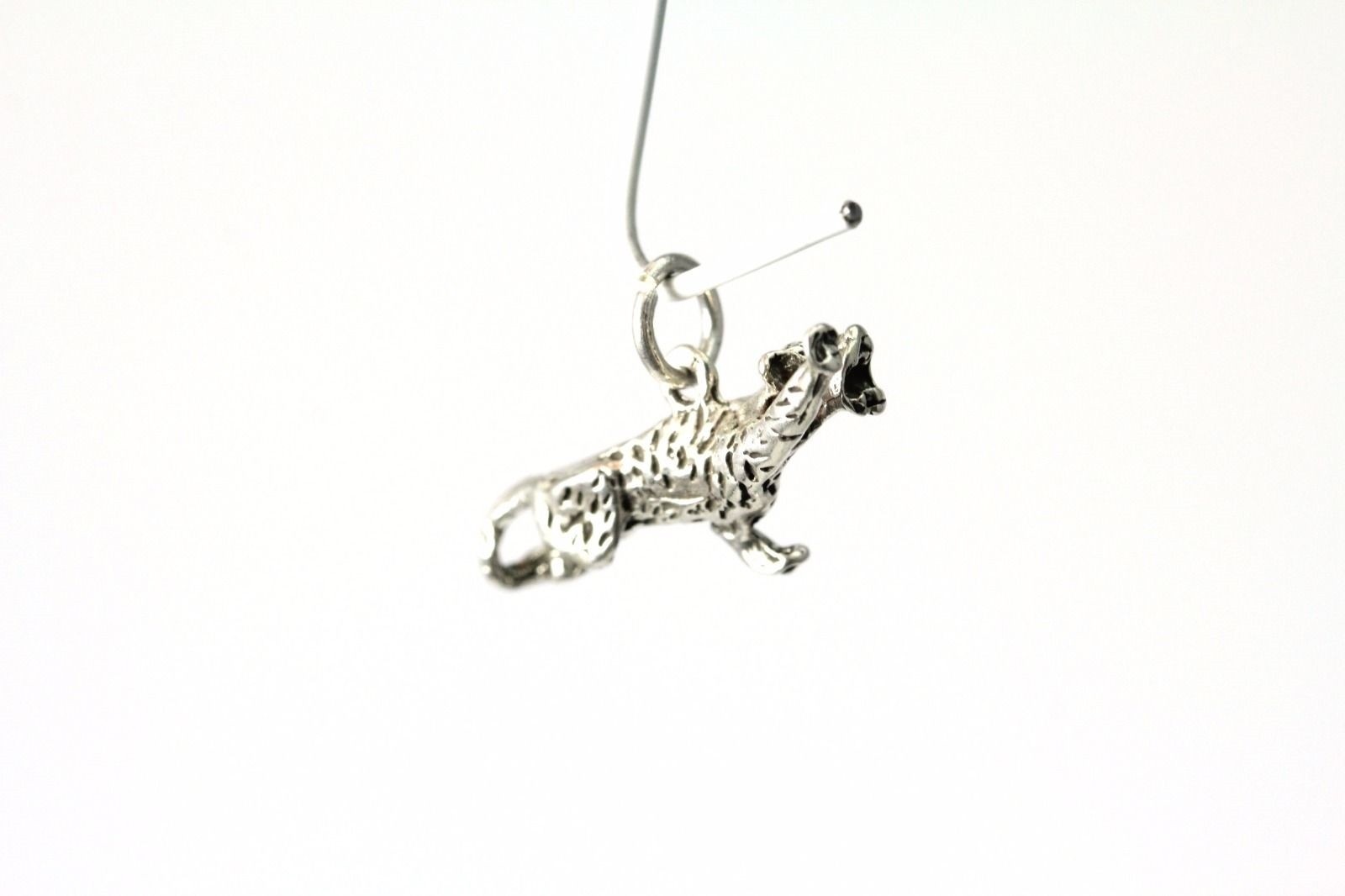 Very Nice 925 Sterling Silver Small Tiger Charm/Pendant 2.6 Grams (PEN3479)
