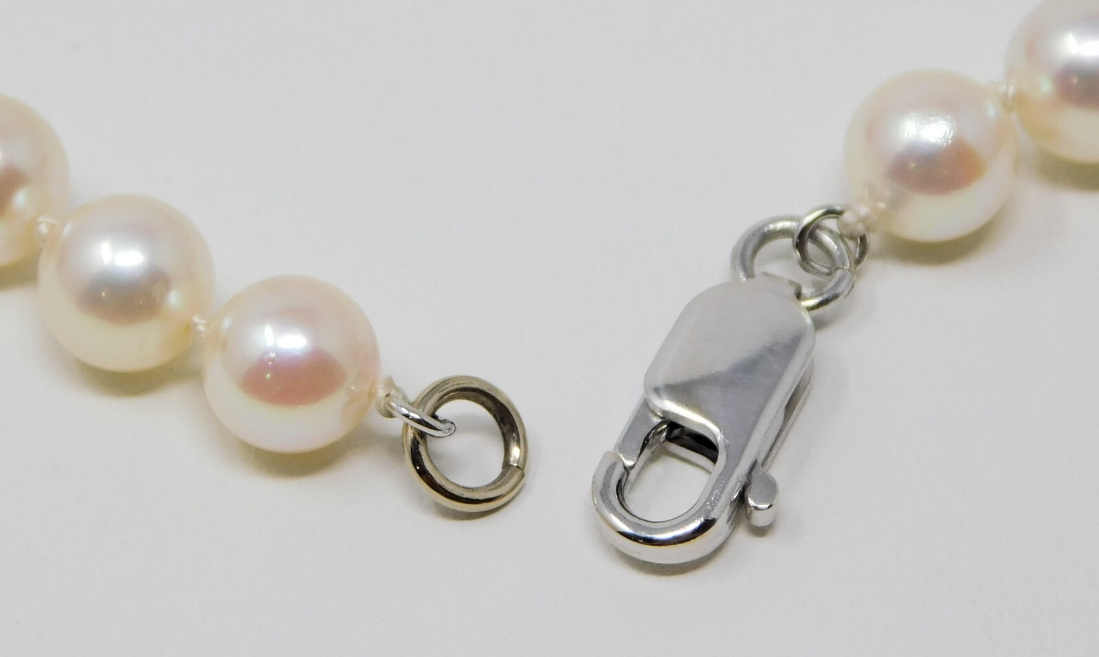 6.5-7 mm Strand Cultured PEARLS 18k Gold Clasp Necklace 31.5″ Opera Length B4413
