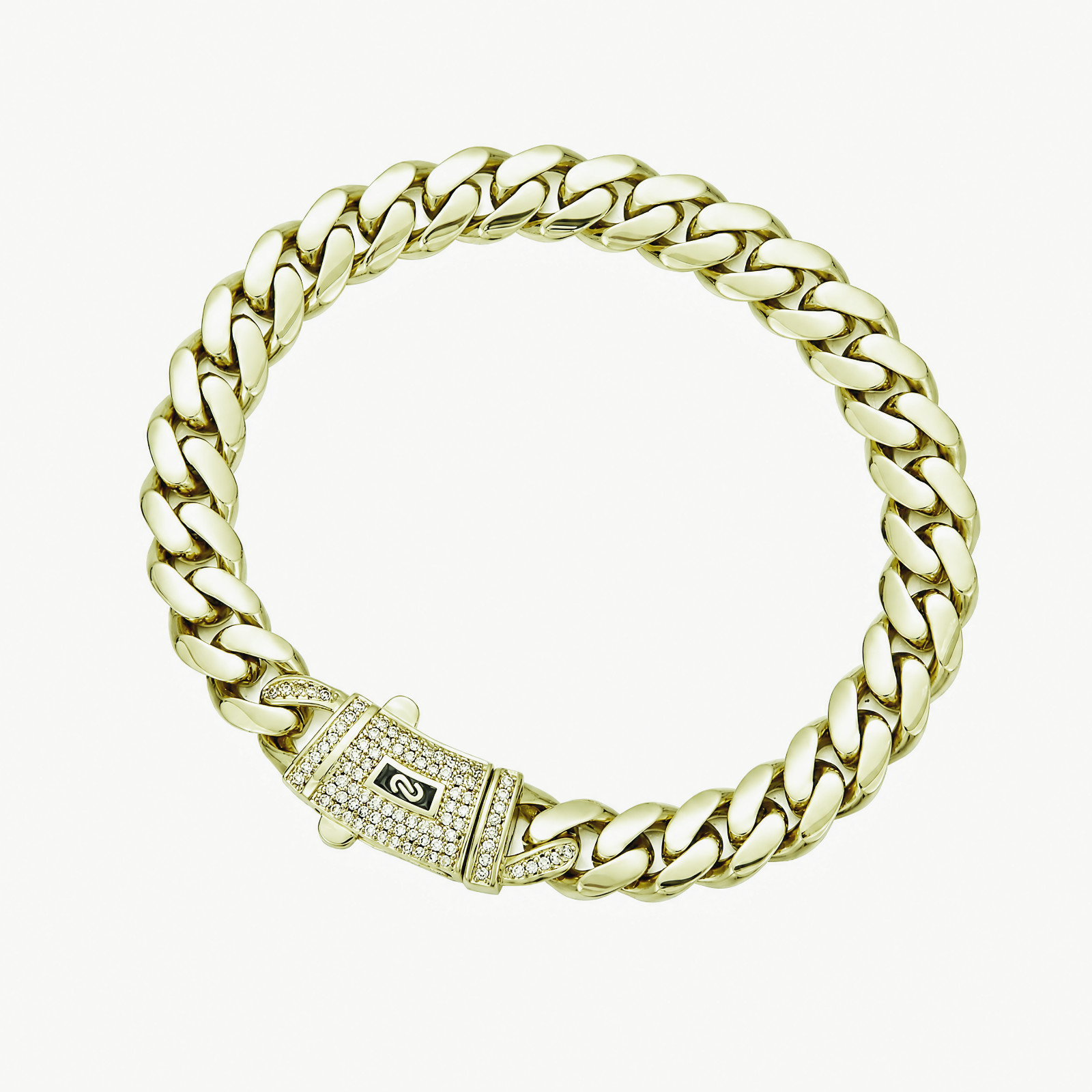 14K gold plated stainless steel cuban link necklace andbracelet for men or women