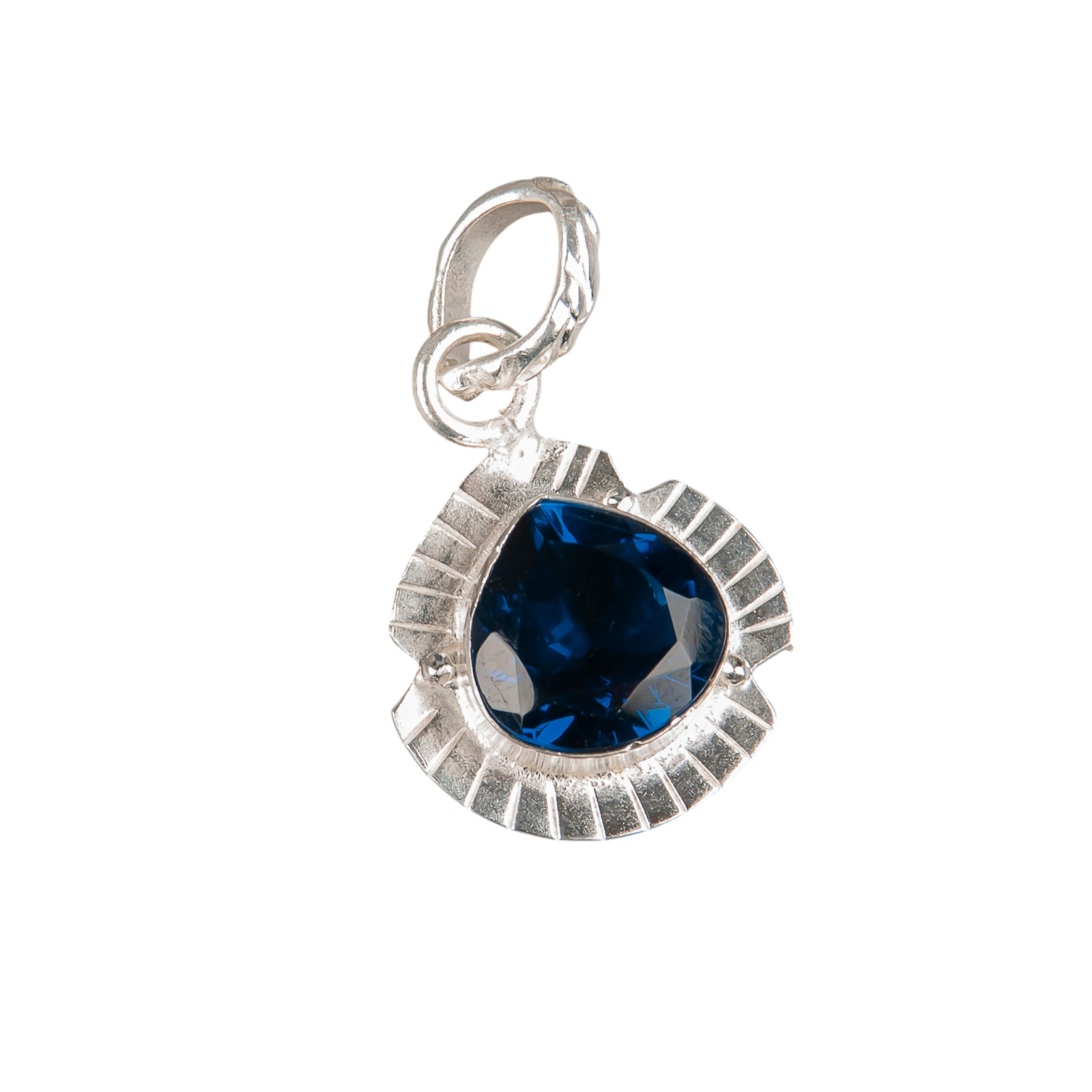 London Blue Topaz 925 Solid Silver Designer Pendent 1.15″ Gift For Engagement