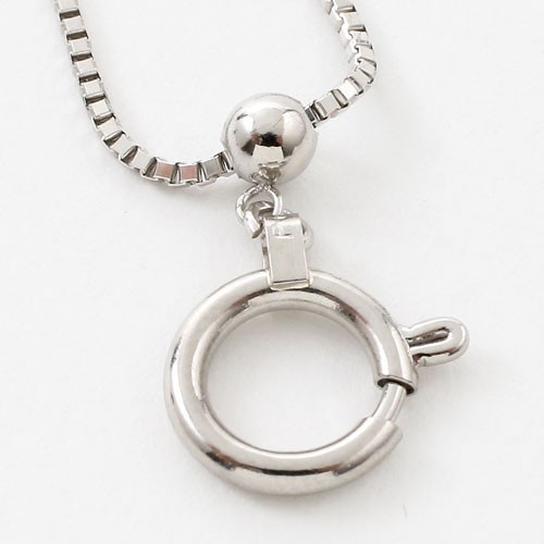 Pt850 Solid Platinum 0.8mm Box Chain Extender Adjustable up to 3″ Made in Japan