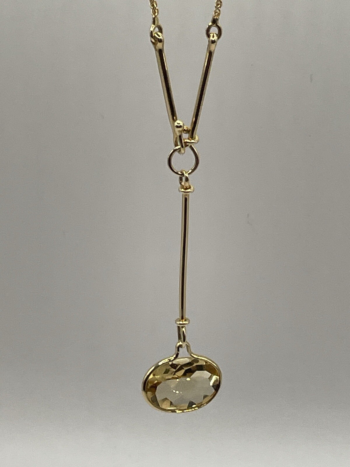 Georg Jensen 18ct Yellow Gold Citrine Savannah Pendant Vivianna Torun