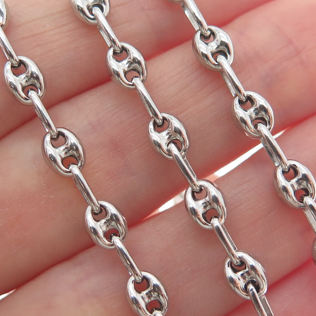 925 Sterling Silver Anchor Mariner Chain Necklace 18″