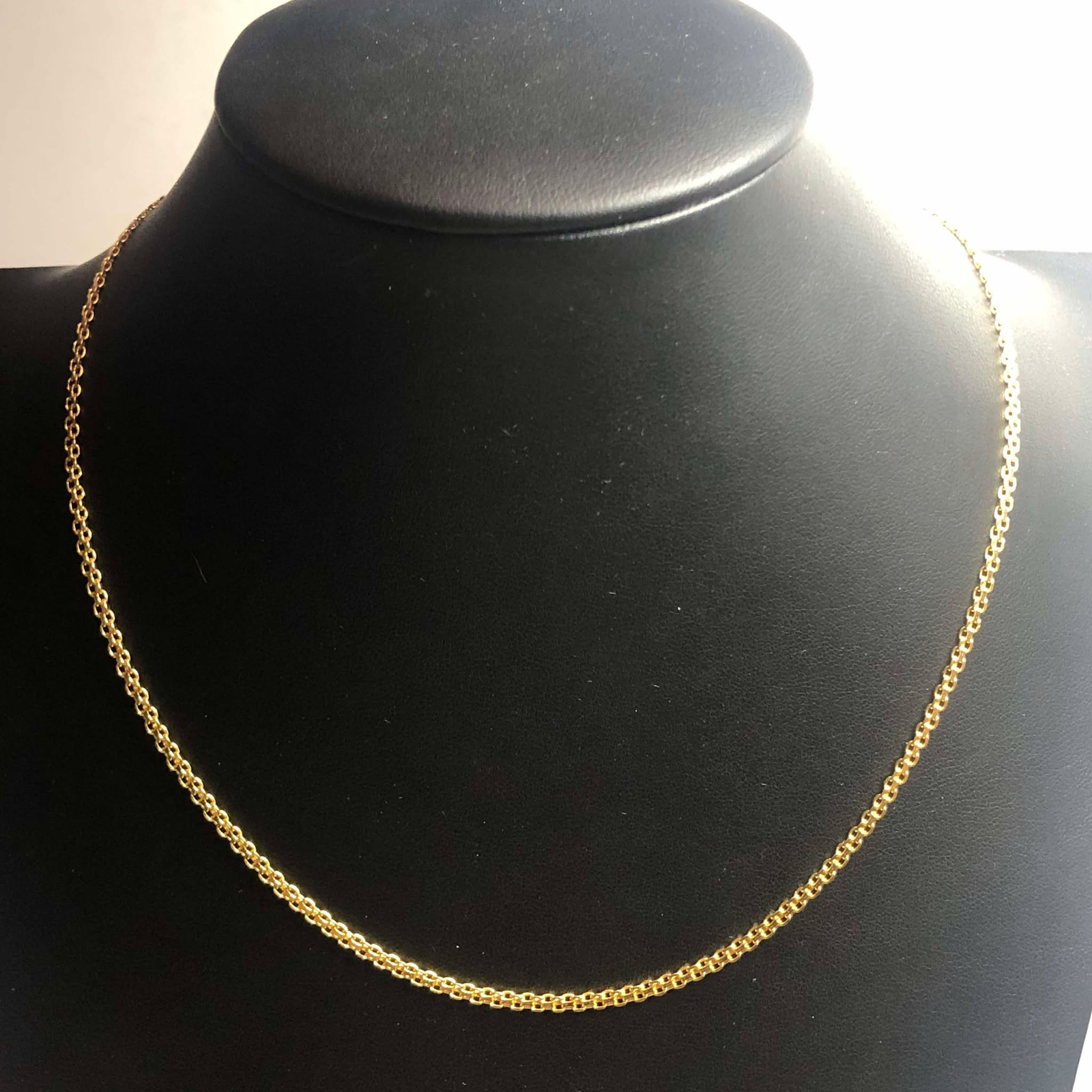 2665 FAS Thai Sterling Silver Gold Vermeil 2.6mm Chain Necklace 4.6grams
