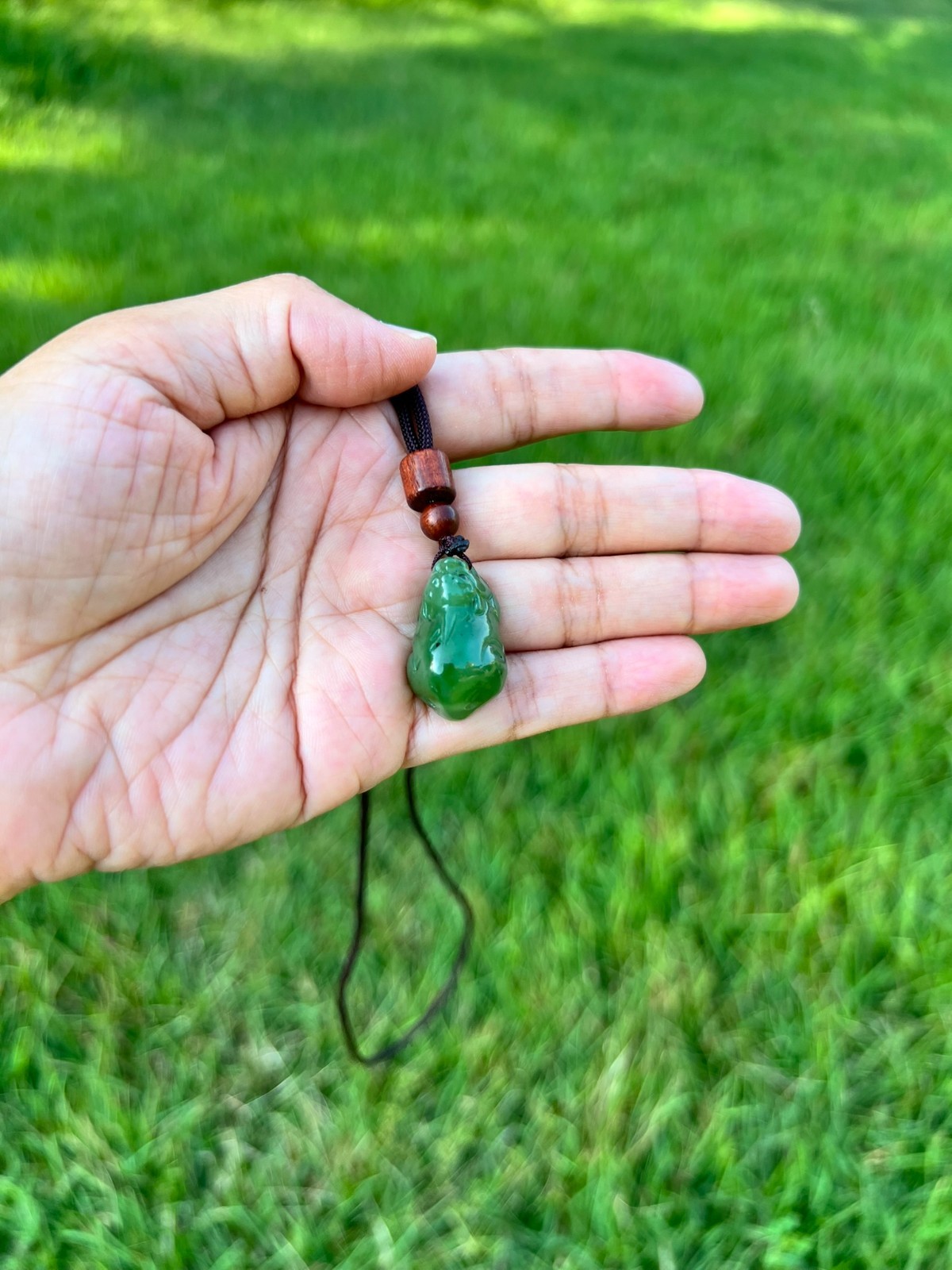 Adorable Genuine Natural Nephrite Jade Pixiu Pendant H182 3