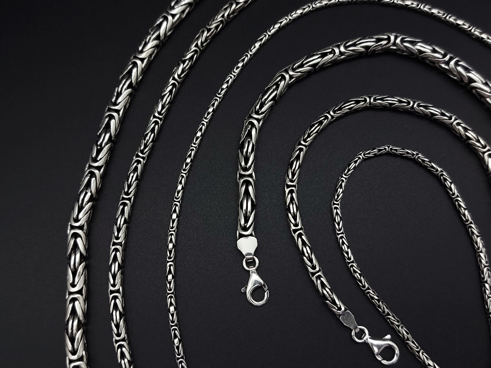 Sterling Silver 925 King Chain King Bracelet 2.5 / 4 / 6mm Solid Silver NEW
