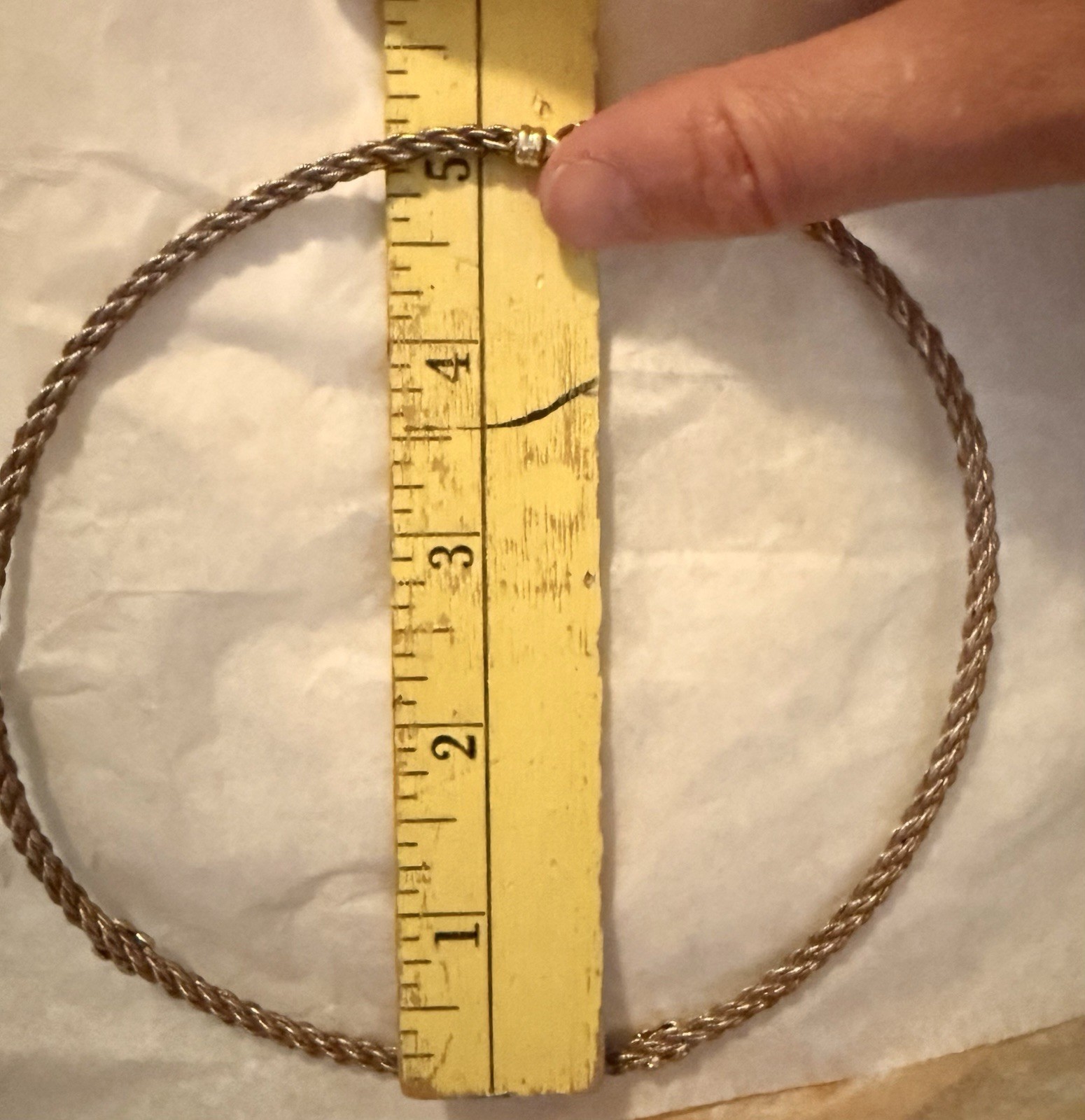 Vtg 18k Gold And 925 Silver Necklace -Made In Italy. 21 Grams