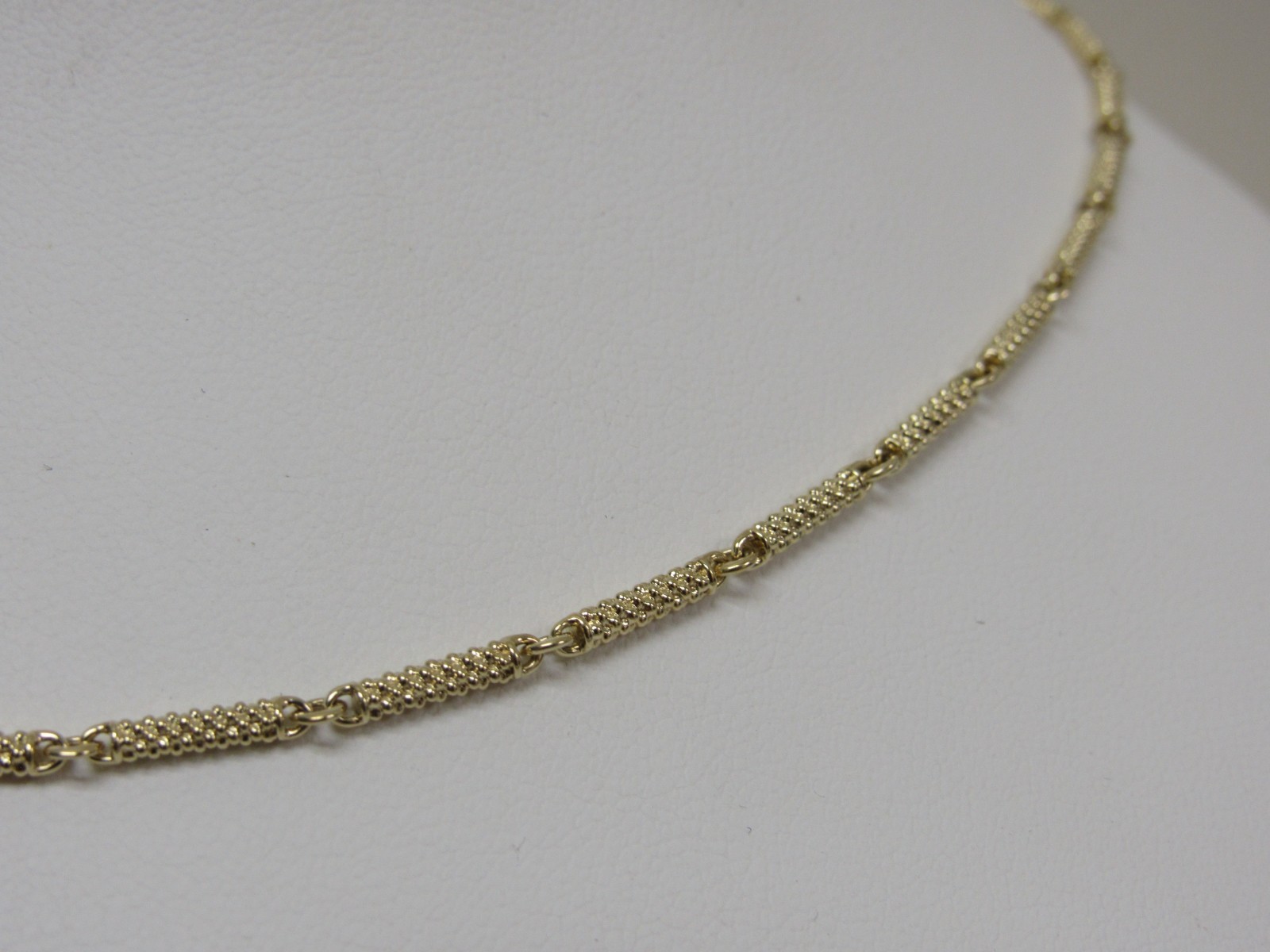 Designer LAGOS 18K Signature Caviar Superfine Link Necklace, 22″ Length